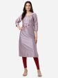 HERE&NOW Floral Embroidered Straight Regular Kurta Online Sale