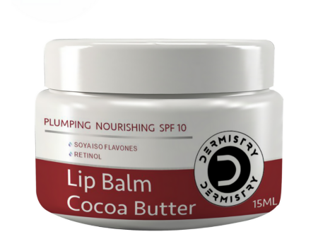 Dermistry Cocoa Butter Lip Care Tint Balm Plumping Nourishing Retinol SPF 10 for Glossy Lips Online Sale