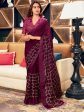 Saree Mall Magenta & Gold-Toned Ethnic Printed Silk Blend Sarees on Sale