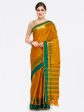 Saree Mall Mustard & Green Silk Cotton Colourblocked Kanjeevaram Saree Supply