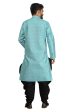 DEIANA S Fancy Black Dhoti Embroidery kurta Set For Men s (Sky Blue) Sale