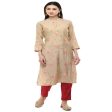 Lagi Women s Pink Printed Straight Kurta & Pant (MC45A) Supply