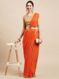 Saree Mall Orange & Gold-Toned Floral Sarees Online Hot Sale