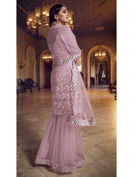 Myra Baby Pink Heavy Beautiful Embroidered Gharara Suit Online