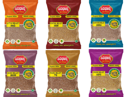 Siri Millets Grains Combo Pack (Little Millet, Foxtail Millet, Barnyard Millet, Kodo Millet, Pearl Millet, Proso Millet) Sale