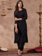 Anubhutee Embroidered Mirror Work Keyhole Neck Straight Regular Kurta For Sale