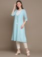 HERE&NOW Embroidered Mirror Work A-Line Kurta Sale