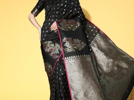 Saree Mall Ethnic Motifs Saree with Solid Border Discount