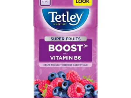 Tetley Super Fruits Boost With Blueberry & Raspberry Tea Bags Online now