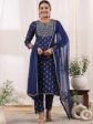 Anubhutee Ethnic Motifs Embroidered Regular Gotta Patti Kurta With Trousers & Dupatta Online Hot Sale