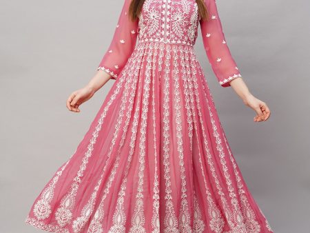 Kalini Ethnic Embroidered Thread Work Anarkali Kurta on Sale