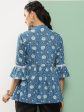 Women s Blue Printed Tunic - Bhama Fashion