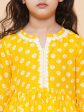 Yellow Bhandhej Printed Kurta And Sharara for Kids - Bhama Cheap