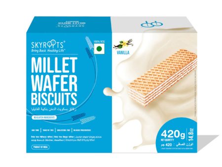 Skyroots Millet Wafer Biscuits Vanilla For Sale