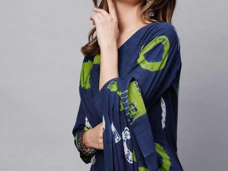 Indian Clothing Kalini Bandhani Dyed Kurta with Trousers & Dupatta Sale