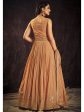 Myra Apricoat Real Georgette Designer Gown Style Suit For Sale